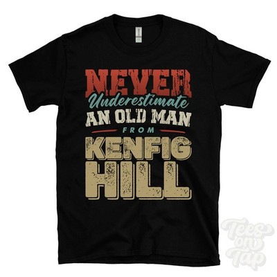 T-SHIRT UNTERSCHÄTZE NIE EINEN ALTEN MANN VON KENFIG HILL Weihnachtsgeschenk Bridgend Pyle