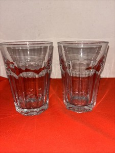 2 Libbey Gibraltar DuraTuff 12oz Cooler Glasses Heavy Tumblers Tea Beverage