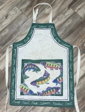 Kay Dee Designs Adult Bib “Catch Of The Day” Salmon Cotton Canvas