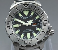 [Near MINT] Seiko Black Monster SKX779 7S26-0350 42mm Mens Automatic Watch JAPAN