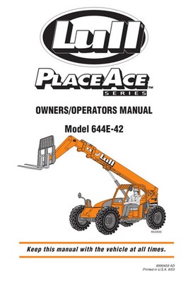 JLG SKYTRAK 644E-38 Telehandler Maintenance Operation Operators Manual