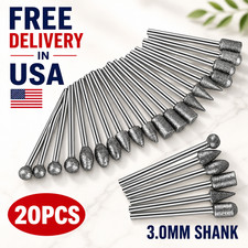 20 Pcs Diamond Grinding Bit Set Diamond Burr Bits for Dremel Rotary Tool