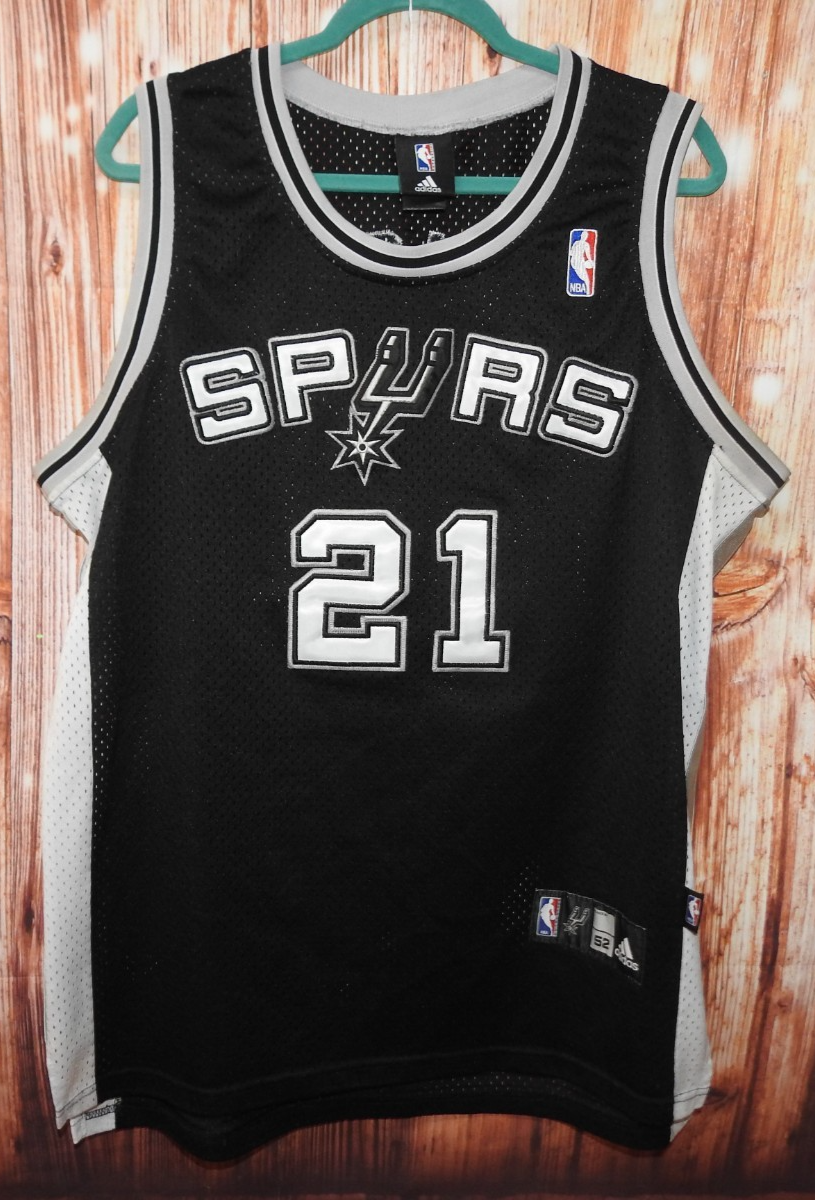 VTG San Antonio Spurs Jersey Mens 52 Black NBA Basketball Tim