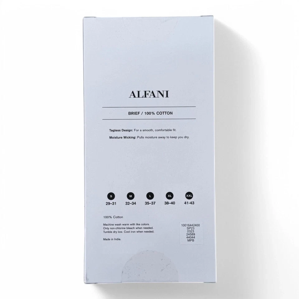 Paquete de 4 calzoncillos sin etiquetas Alfani para hombre ropa interior regular de algodón negro blanco S-2XL Foto 3 de 4