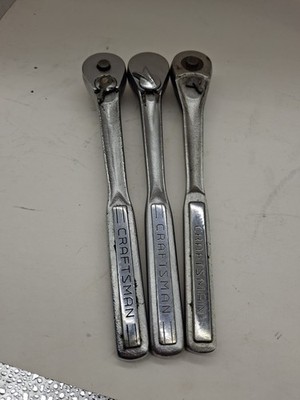 Craftsman 1/2 Socket Wrench Lot Of 3, 10in V,V, A-AE 2 Are Good 1 Is Rough