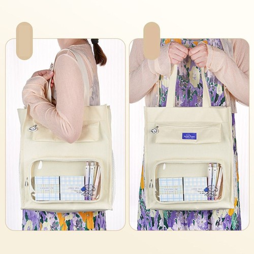 Canvas Tote School Bag Large-capacity File Bag Boys Girls - Picture 10 of 16
