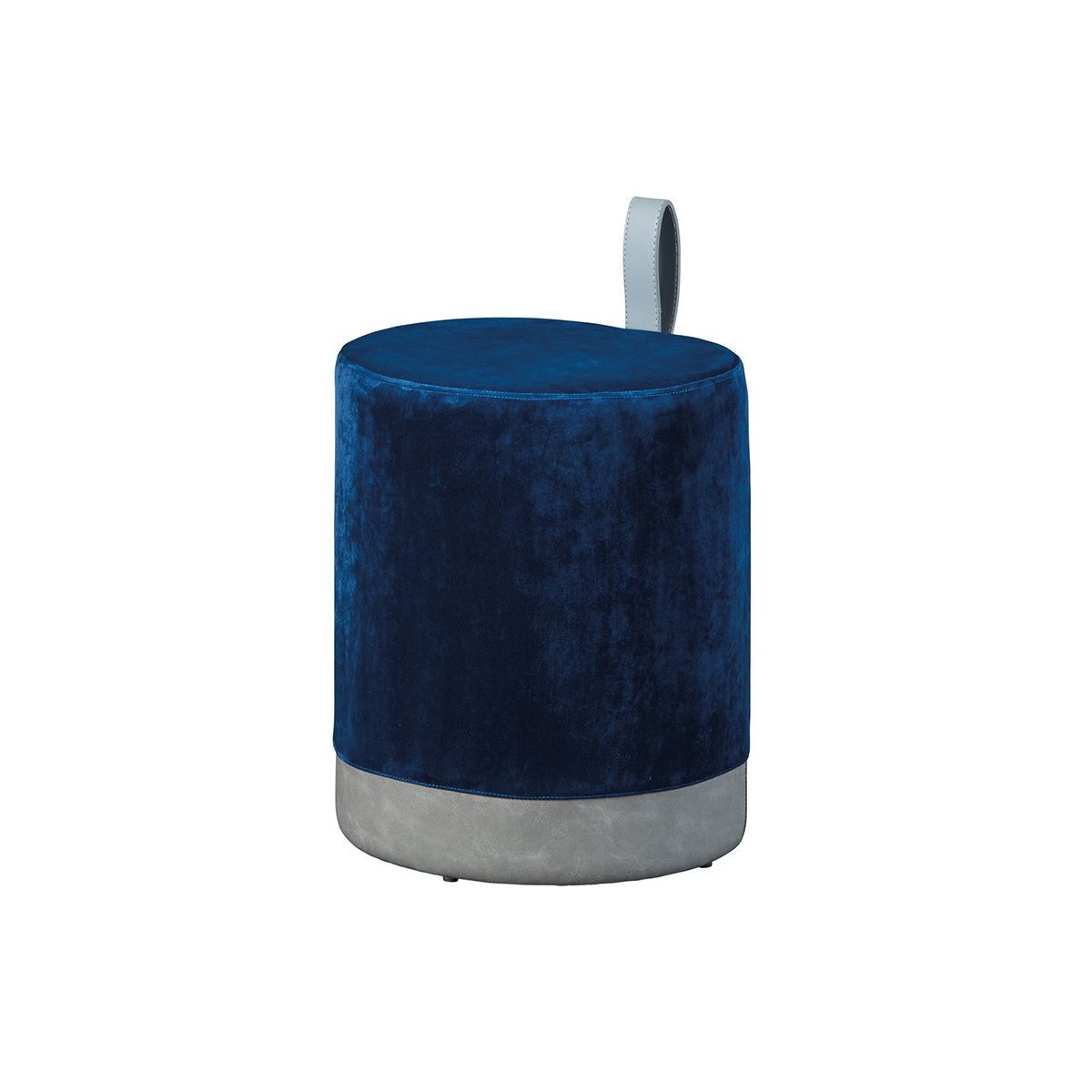 Pouf bleu en velours Laly 43cm pour créer un coin lecture cosy chez soi