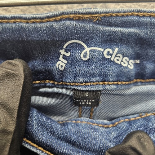 Art Class Girl Sz 12 x 27 Inseam Wide Leg Medium Wash Denim Jeans Blue - Picture 6 of 10