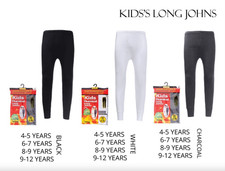 6 Pack of Kids Thermal Long Johns Set Boys Girl Top Bottom Underwear Baselayer
