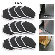 12 PC Soft Furniture Sliders Pads Magic Movers Floor Wood Carpet Floor Protector