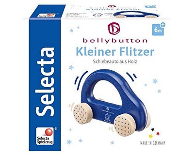 Selecta 64008 Kleiner Flitzer Greifling bellybutton 3M-1J blau 10cm