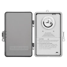 Pool Timer, 24-Hour Cycle Mechanical Timer Switch, 40 AMP, 2HP, 120, 240, 277...