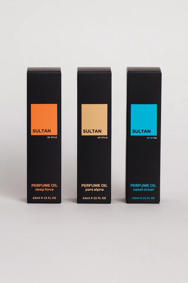 3er Set Sultan Of Style - Pure Alpha - Sweet Ocean - Deep Force Parfum Öl Neu