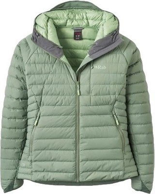 Rab Microlight Windstopper Hoody Women's Winter Jacket, Dark Fig Green, Large