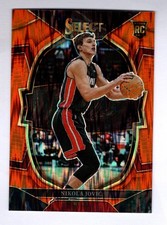 2022-23 Select Orange Flash Prizm #91 Nikola Jovic Miami Heat RC