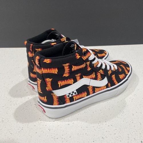 VANS x Thrasher Sk8-Hi Black Multi Men Canvas Sneakers Skate Sz 7 Men - Picture 8 of 15