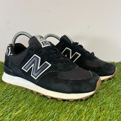 New Balance Turnschuhe Größe 6 Damen schwarz 574 Wildleder bequeme Schnürschuhe Wanderschuhe