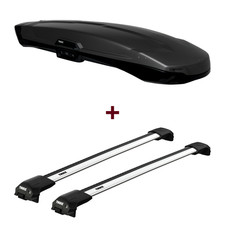 Dachbox Thule Vector Alpine + Dachträger Thule WingBar Edge für Fiat Panda 169