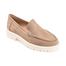 Women's Journee Collection Erika Lug Sole Loafers Taupe