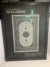 RARE FRAMED 18x24  BIG LEBOWSKI MOVIE PRINT  FRAMED & MATTED [only one on ebay!]