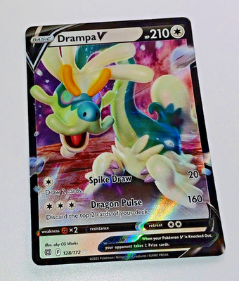 Pokemon TCG Drampa V Brilliant Stars 128/172 Full Art Rare LP