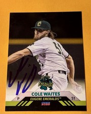 Cole Waites SIGNED 2022 Eugene Emeralds Team Card San Francisco Giants RC Auto