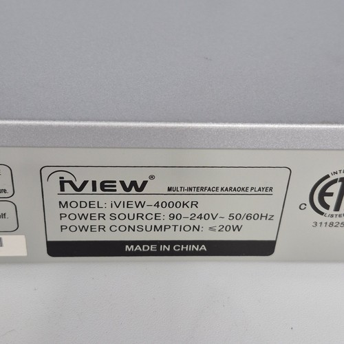 iView 4000KR Karaoke DVD Player Progressive Scan USB Card Reader No Remote - Picture 11 of 12