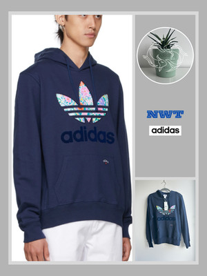 Adidas x Noah Collaboration - Trefoil Hoodie - Navy Blue (S)