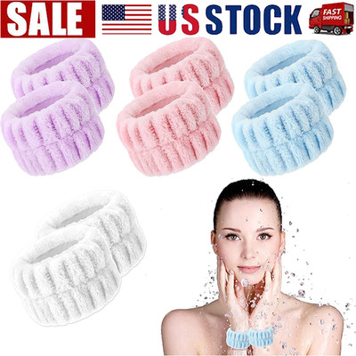 Microfiber Wrist Bands for Washing Face Absorbent Spa Face Wash Wristbands