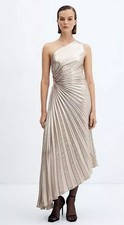 MANGO Claudi5 Dress in Pastel Grey UK 14/XL (fmn74-10)