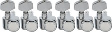 Pro R15T-01 Chrome Guitar Locking Tuners Set - 6 Inline for Fender Strat/Tele