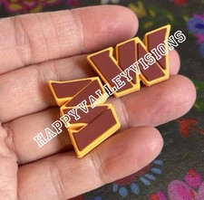 2 Pce WASHINGTON Football Team Silicone Focal Beads DIY Jewelry Beadable Pens