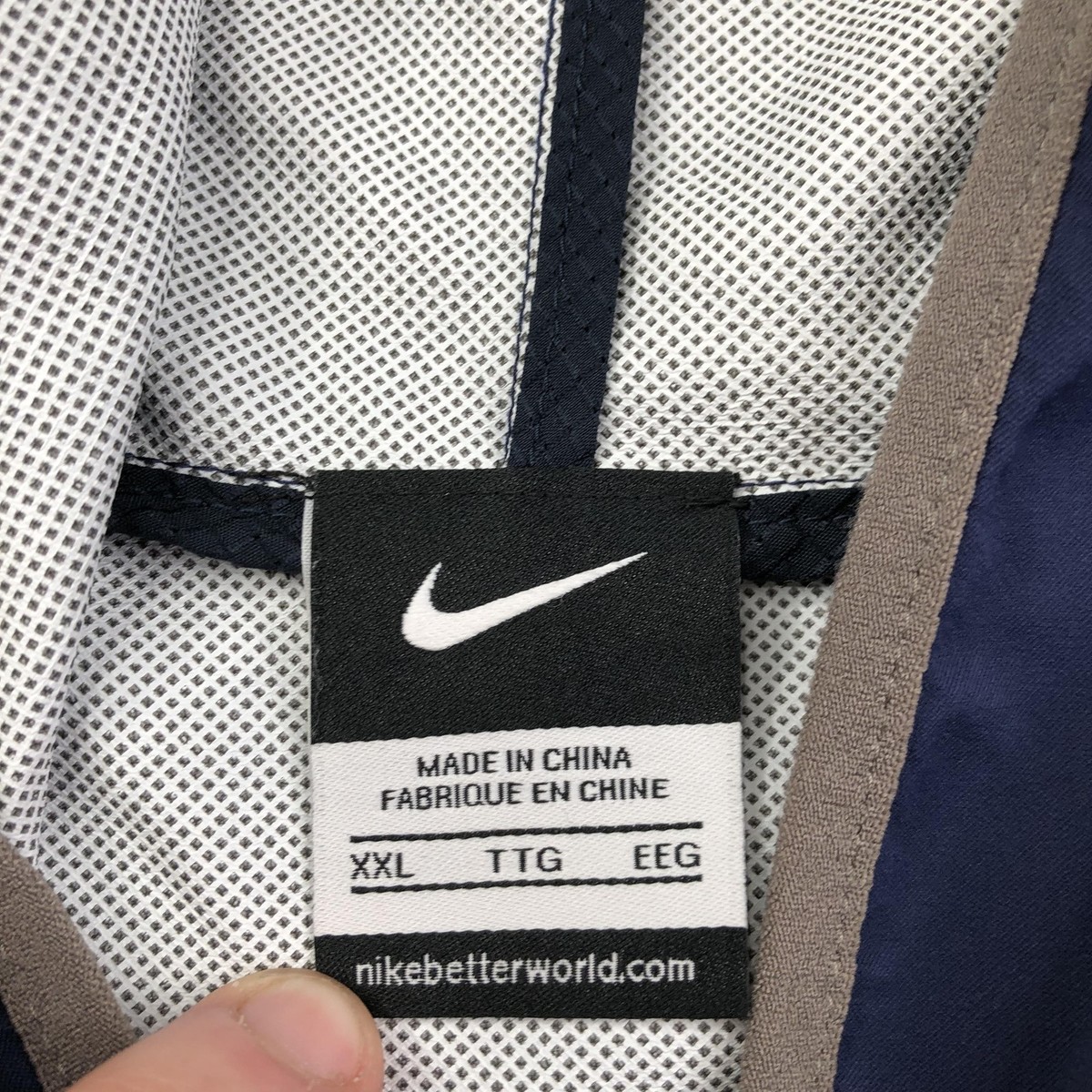 Nike Gyakusou Jacket Mens 2XL Blue Hooded Full Zip Colorblock