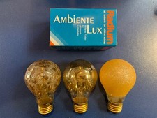 RADIUM Glühlampe Gold gelüstert Bernstein Krokoeis Eiskristall E27 Glühbirne E27