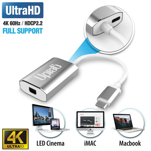 Adapter USB-C na Mini DisplayPort 4K@60Hz - srebrny - Zdjęcie 5 z 8