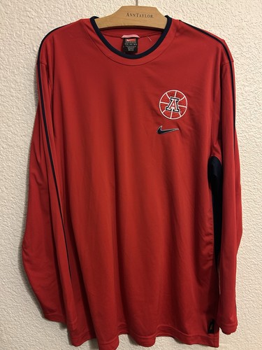 Arizona Wildcats Nike Baloncesto Rojo Manga Larga Tiro Calentamiento Camisa Para Hombres M - Imagen 1 de 5
