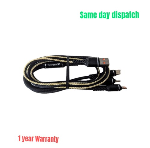 10er Pack, 3 in 1 Multy Universal USB Schnell Ladekabel Typ-C Micro iOS - Bild 2 von 7