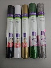 New Bundle Of 5 Cricut Glitter and Solids Vinyl Iron On Project Strong Bond