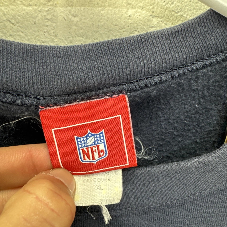 Vintage Chicago Bears Crewneck Sweatshirt Blue NFL Size 2XL XXL North division - Image 2 of 4