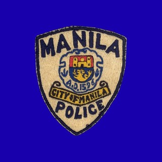 RARE Vintage City of Manila Philippines A.D. 1596 POLICE PATCH Cheesecloth