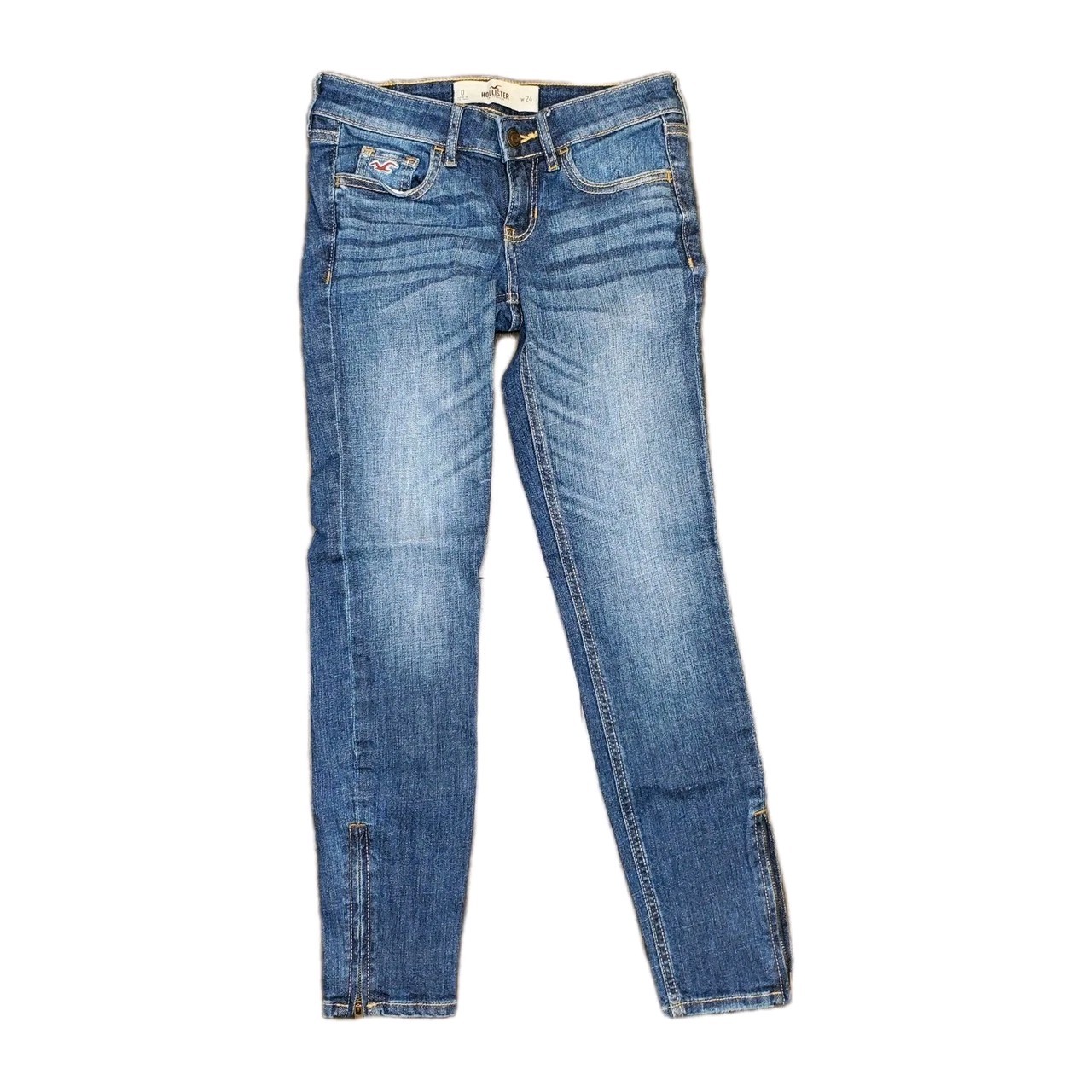 Hollister Size W24 L26 Women's Jeans Skinny Low Rise Ankle Zip Denim