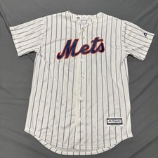 New York Mets Jacob deGrom 48 Pinstripe Baseball Jersey Youth Size L 14-16