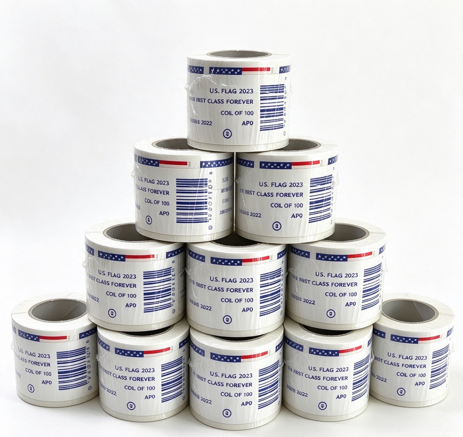 10 Roll Of 100 2023 U.S. Flag First Class US Postage Stamps 1000PCS | eBay