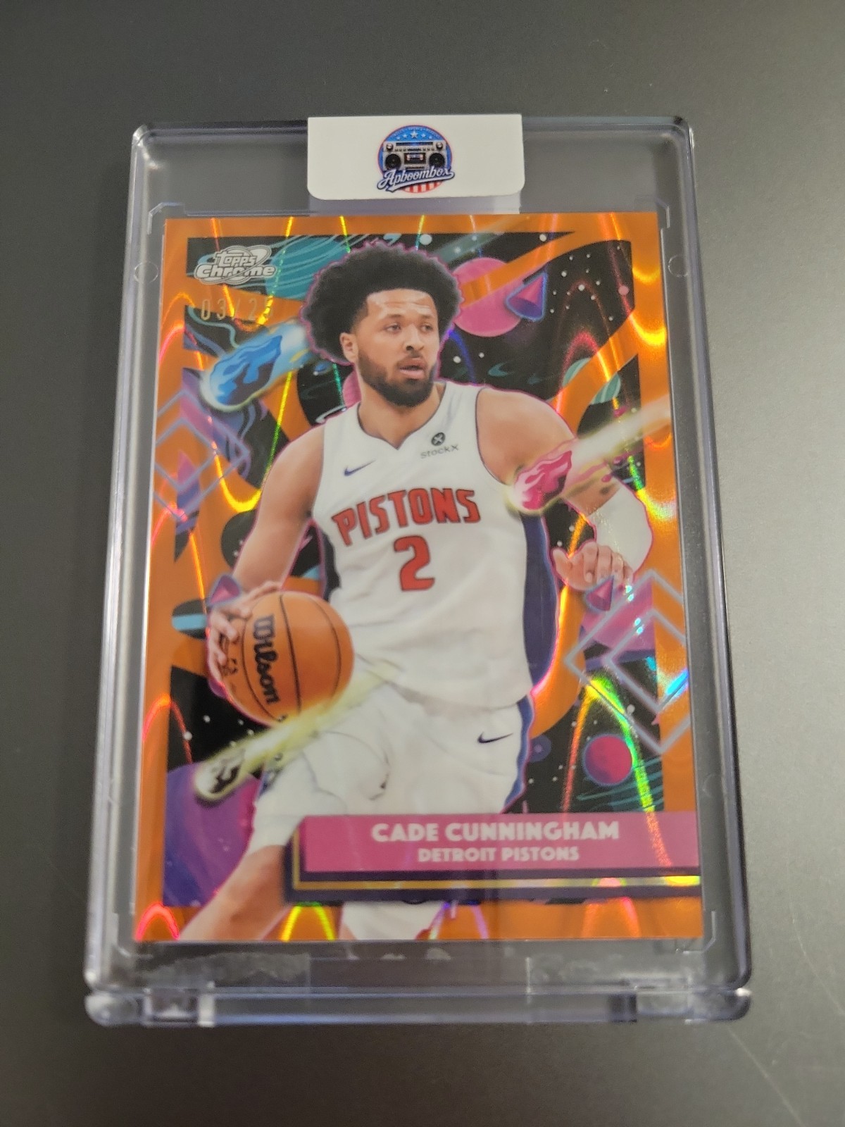 CADE CUNNINGHAM 2025-26 TOPPS CHROME COSMIC /25 ORANGE INTERSTELLAR #137 PISTONS