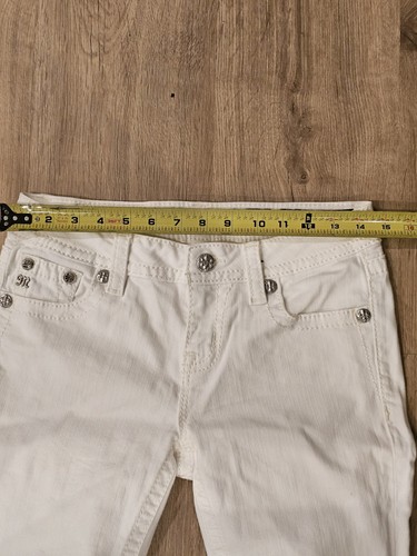 Miss Me Jeans bestickt & Strass Taschen Skinny Ankle Damen 26 weiß - Bild 8 von 11