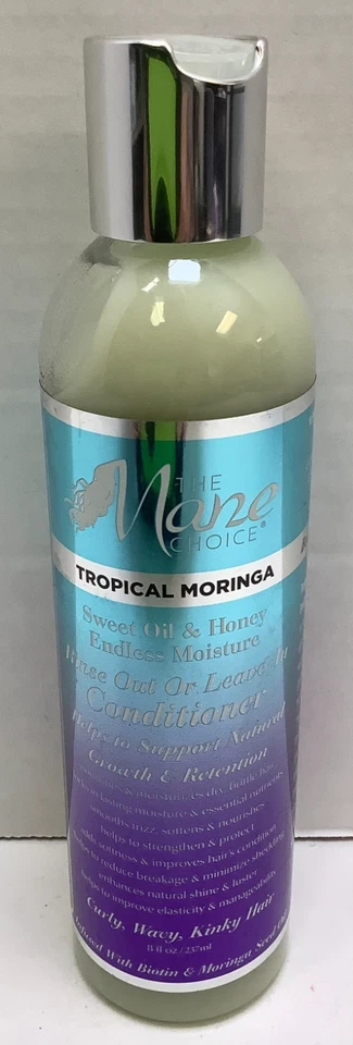 Acondicionador hidratante The Mane Choice Tropical Moringa aceite dulce y miel, 8 oz Foto 2 de 4