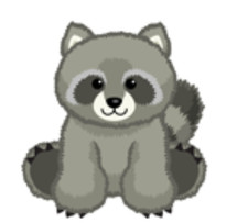 Webkinz Rascally Raccoon HM836 gray tanuki tr...