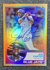 2024 Topps Archives 1983 Fan Favorite On-Card Auto #83FF-JC Joe Carter Gold /50