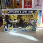 Funko Pop! Sonic Super Tails and Super Silver GameStop Custom Art By FRISCO