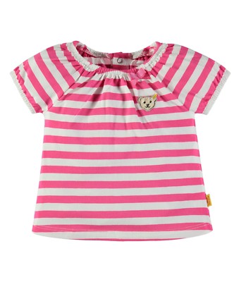  Steiff Navy kids girls shirt, pink striped size 92 + 104